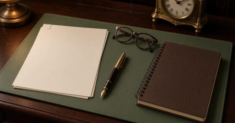 Partner's desk with a short AI snapshot beside a bound AI audit report